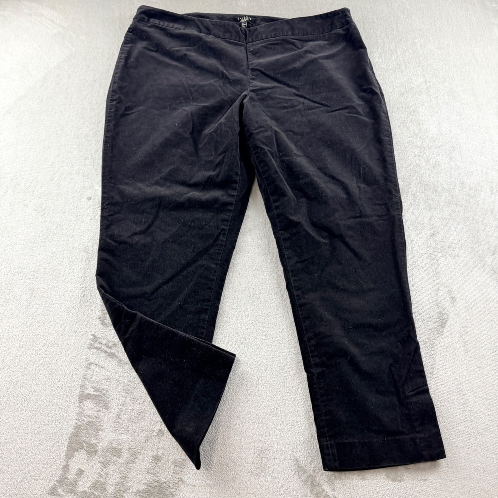 Talbots Woman 18WP Petites Heritage Black Velvet Straight Leg Pants